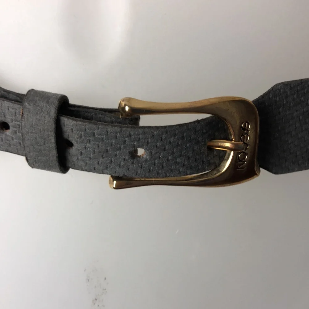 VTG Sasson Grey with Gold buckle Belt Girls M/L